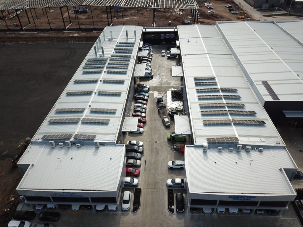 100kW Solar in Melbourne for Car Complex installed by SolarVista