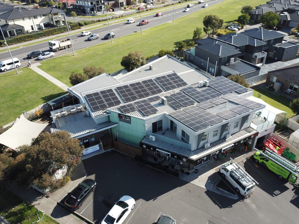 40kw solar in craigieburn milk bar & cafe installed by SolarVista