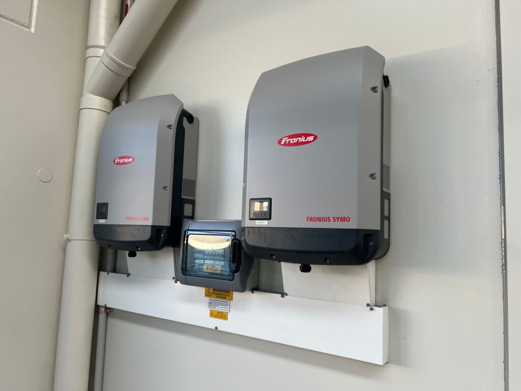 Image showing collision repairs being performed in Point Cook with Fronius inverters installed by SolarVista, a 80kW solar system